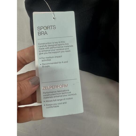 NWT Zella Live In Rib Longline Bra in‎ Black Size Large - Picture 11 of 12